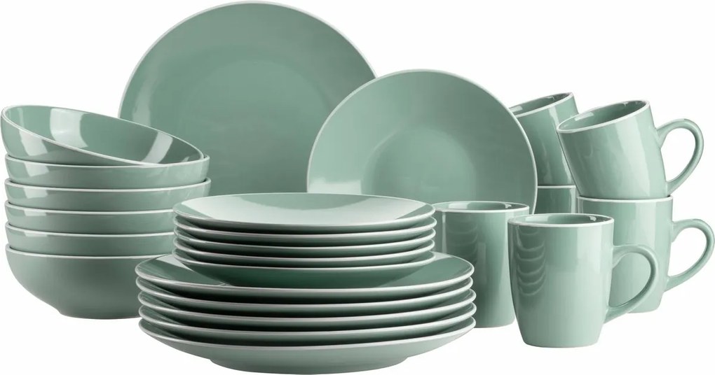 Mäser 24 darabos ELISSA étkészlet – zöld fényes