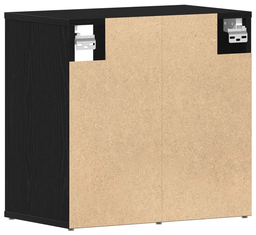 vidaXL Cipőszekrény 2 pcs Fekete tölgy 52 x 30 x 50,5 cm Faanyag