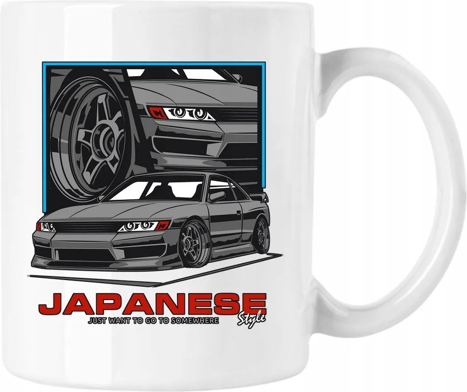 Silvia S13 Sport autós bögre fehér 330ml