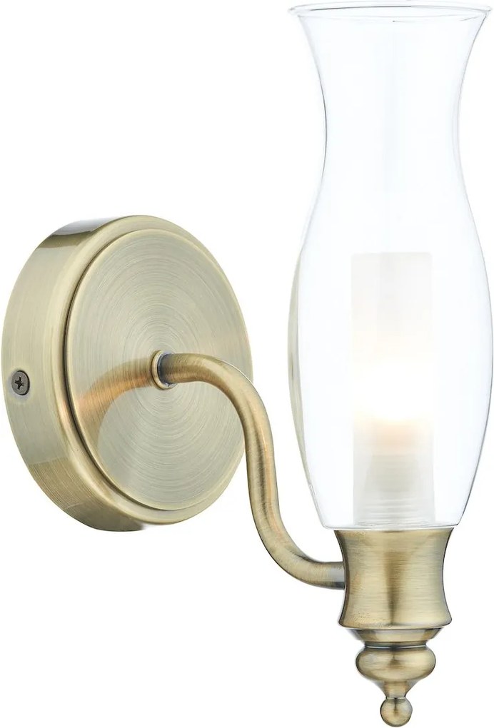 Dar lighting klasszikus fürdőszobai lámpa vestry antik sárgaréz átlátszó darves0775 IP44