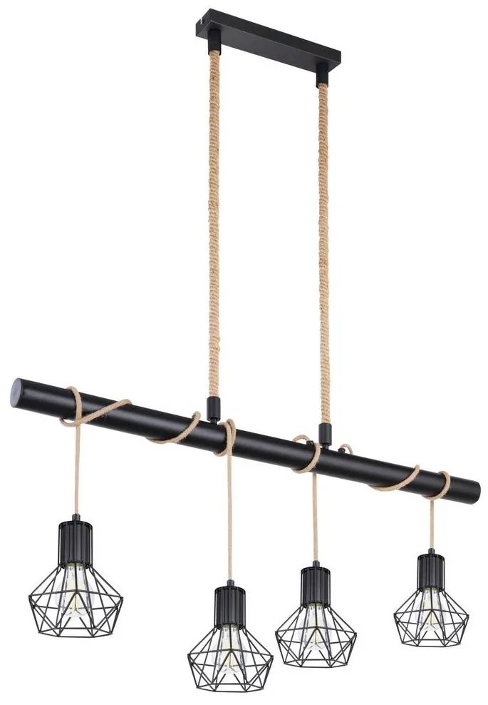 Globo 54017-4H - Csillár zsinóron PRISKA 4xE27/60W/230V