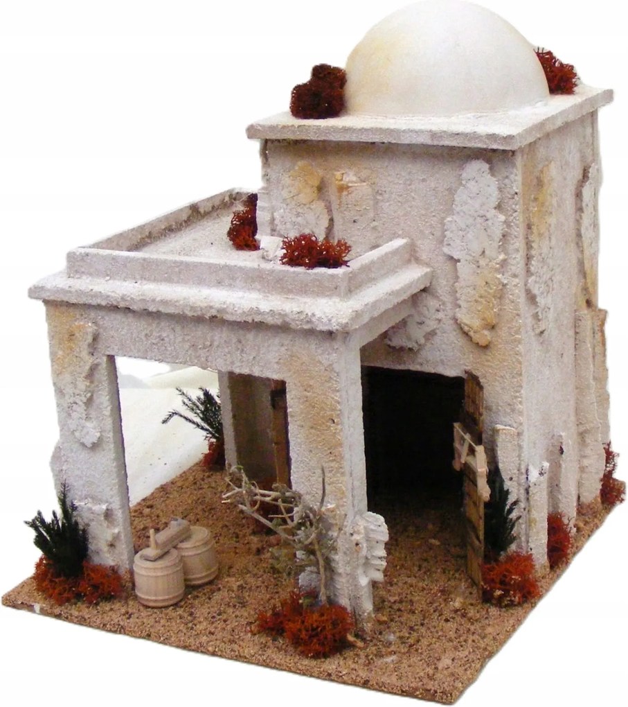 Karácsonyi Betlehem Dekoráció Keleti Házikó Pavilonnal 27 CM Magas