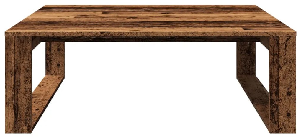antik fa színű szerelt fa dohányzóasztal 100 x 100 x 35 cm