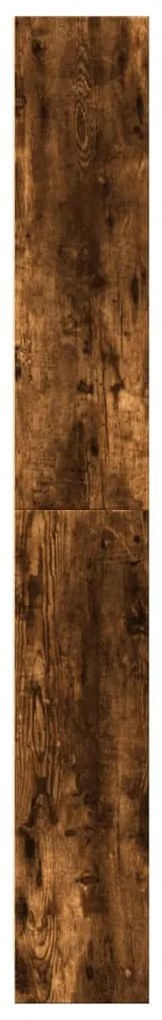 füstös tölgy színű szerelt fa könyvszekrény 80 x 24 x 176 cm