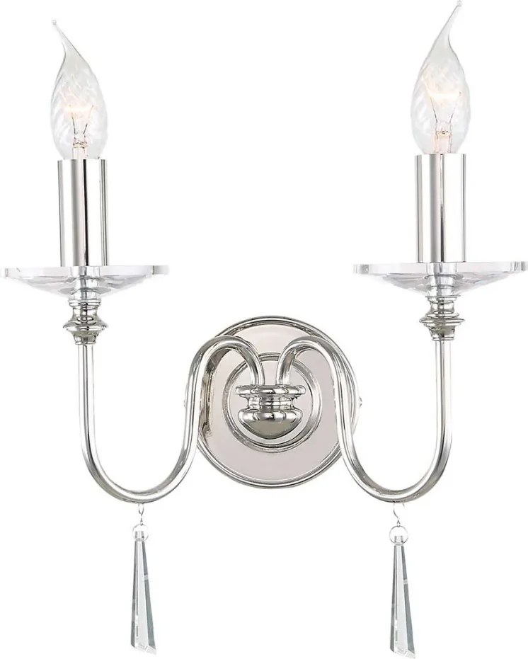 Elstead Lighting FINSBURY PARK FP2-POL-NICKEL Fali lámpa 2x60W/E14