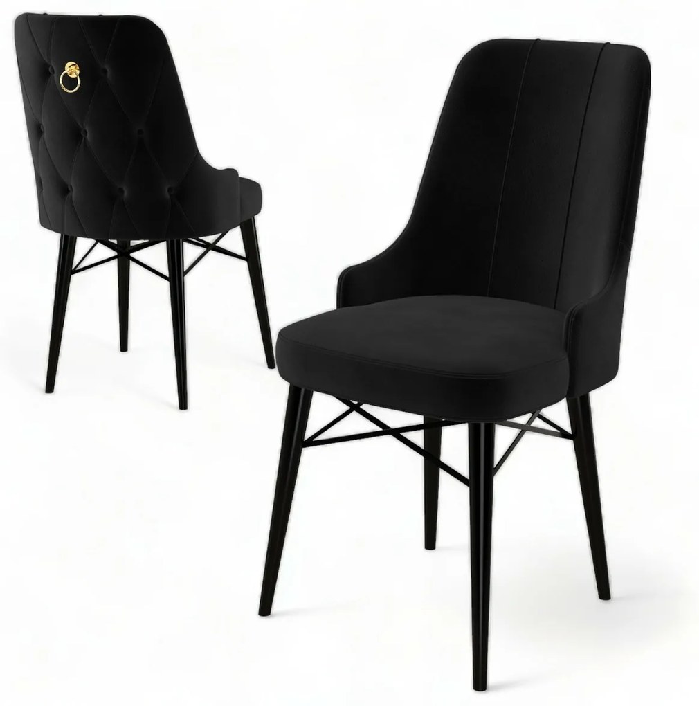 Pare Black and Black étkezőszék szett, 6 db, 6 db