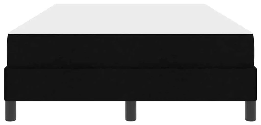 Boxrugós ágy matracmal Fekete 120 x 190 cm szövet