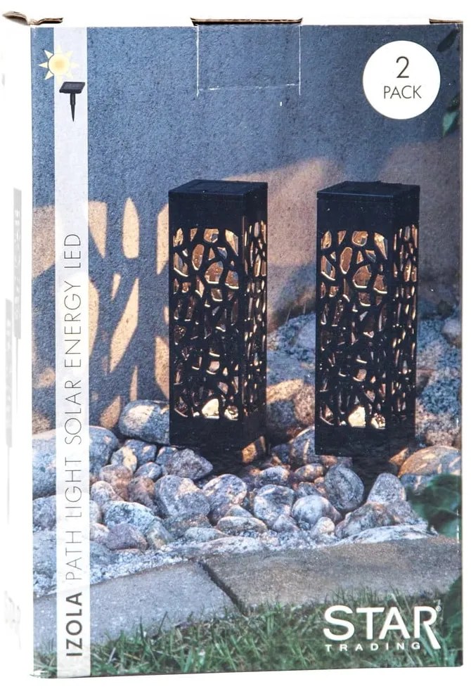 Izola 2 db kültéri napelemes LED lámpa, magasság 18 cm - Star Trading