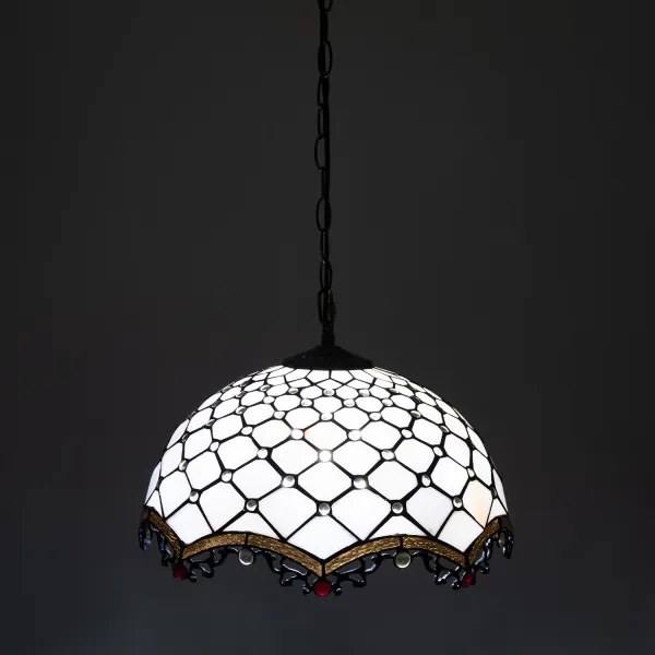 BRILAGI - Tiffany vitrázs csillár láncon IVORY 1xE27/60W/230V Ø 40 cm