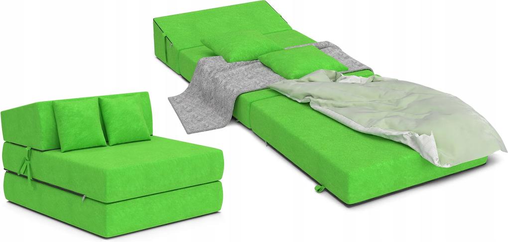 Matracesen Összehajtható fotelágy 200x70 Zöld