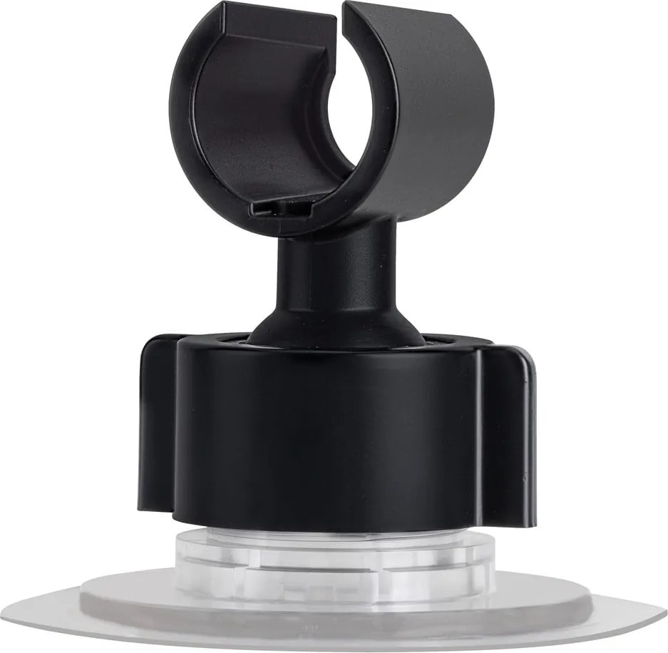 Fekete öntapadós műanyag zuhanyfej tartó Libertà – Wenko