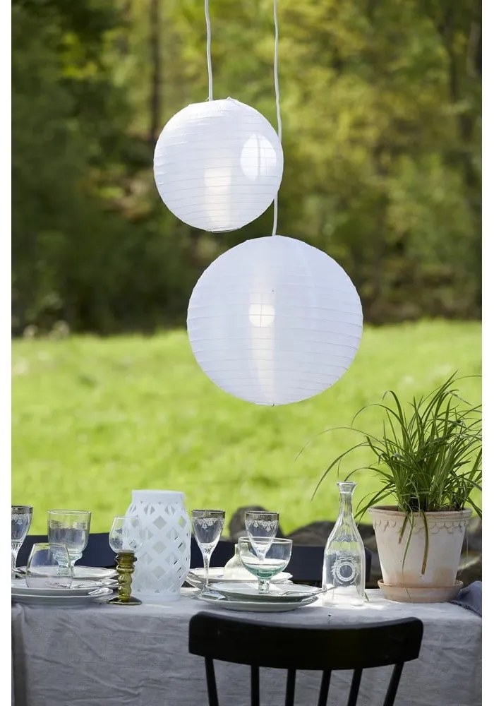 Flame Lantern fehér lámpás, magasság 23 cm - Star Trading