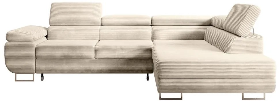 Sarokkanapé Stiletto (J) (világos bézs + ezüst). 1099689