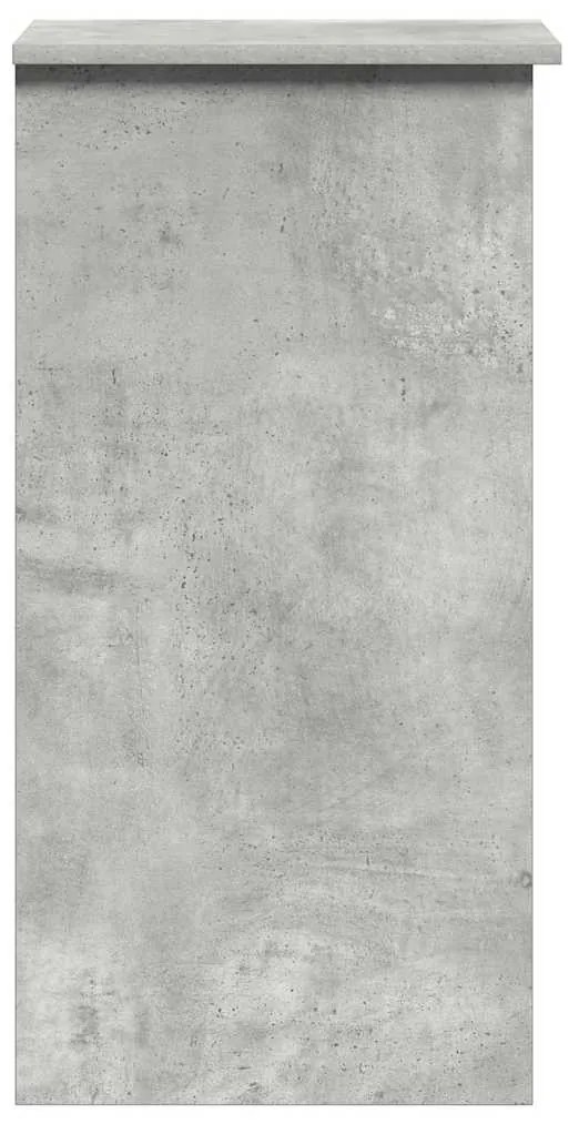 betonszürke forgácslap íróasztal polcokkal 84x40x78 cm