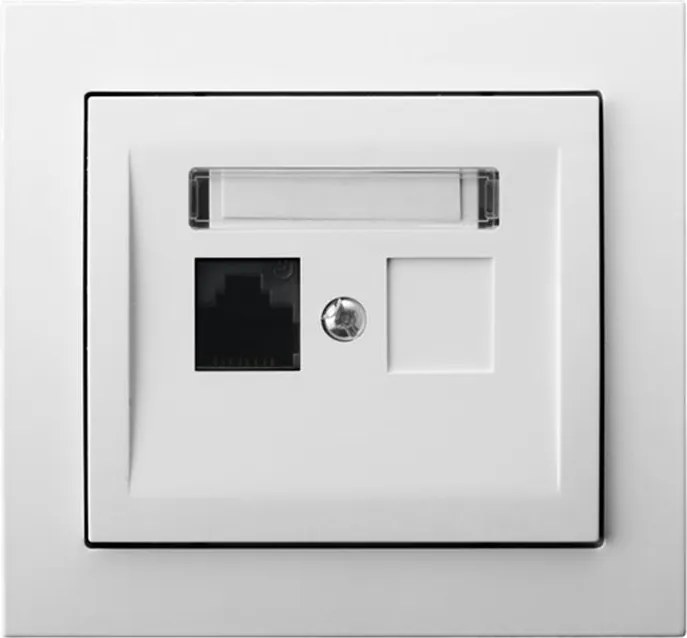 Ospel Kier fehér Számítógép aljzat GPK-1W/K/00