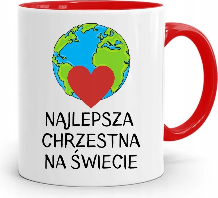 Keresztelő Bögre Piros Ajándék fényképes nyomtatással