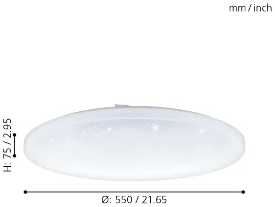 Eglo 98448 - LED Mennyezeti lámpa FRANIA LED/49,5W/230V