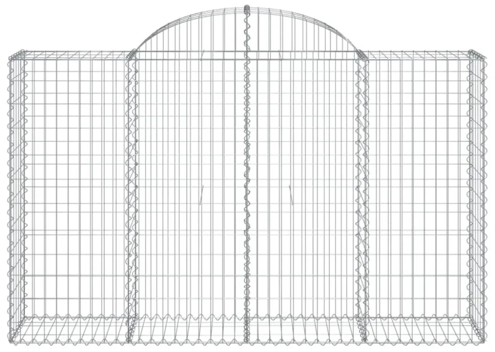 8 db íves horganyzott vas gabion kosár 200x50x120/140 cm