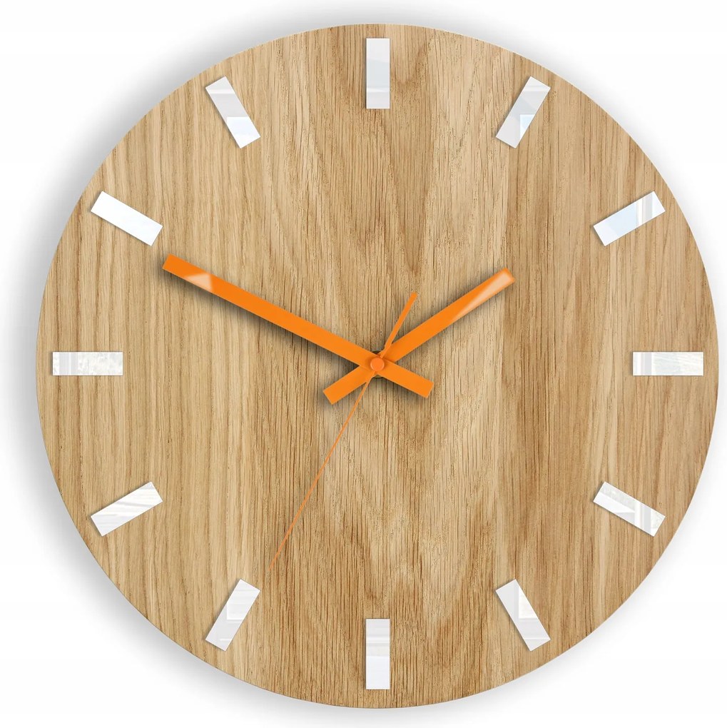 Falióra Modern Fa Csendes mechanizmussal Kerek Robusztus