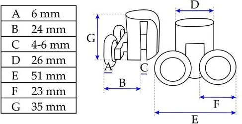 Univerzális görgőkészlet a Rea zuhanykabinhoz