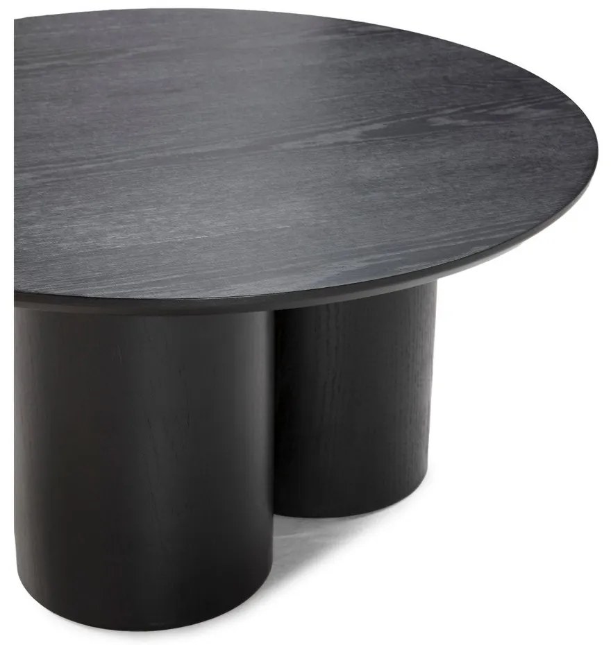 Fekete kerek dohányzóasztal ø 80 cm Lua – MOME