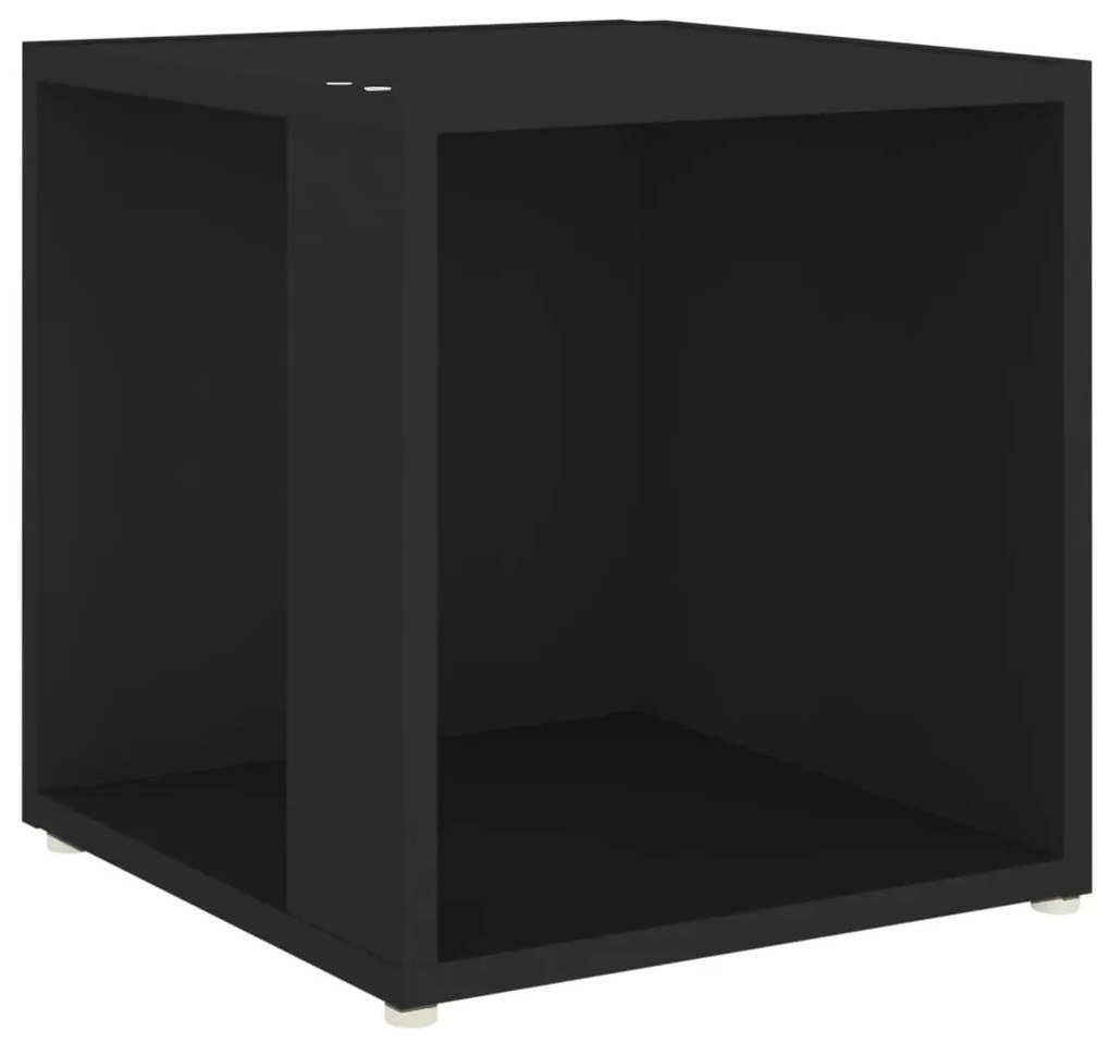 Fekete szerelt fa kisasztal 33 x 33 x 34,5 cm