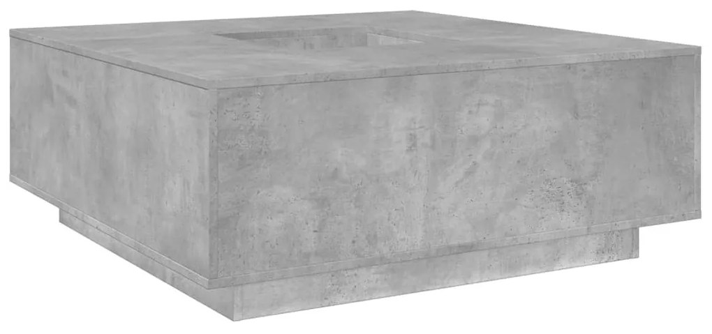 betonszürke szerelt fa dohányzóasztal 100x100x40 cm