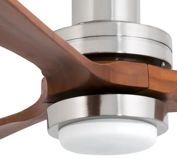 FARO 33518DC - LED Mennyezeti ventilátor LANTAU LED/15W/230V króm/fa + távirányító