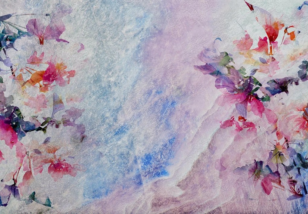 3D fotótapéta virágok levelek növények 416 x 254