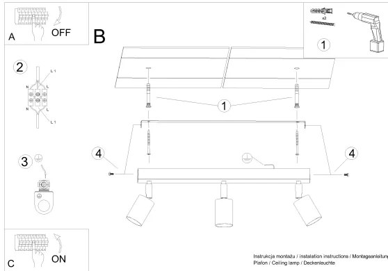 Sollux SL.1288 - Spotlámpa VERDO 3xGU10/10W/230V fehér