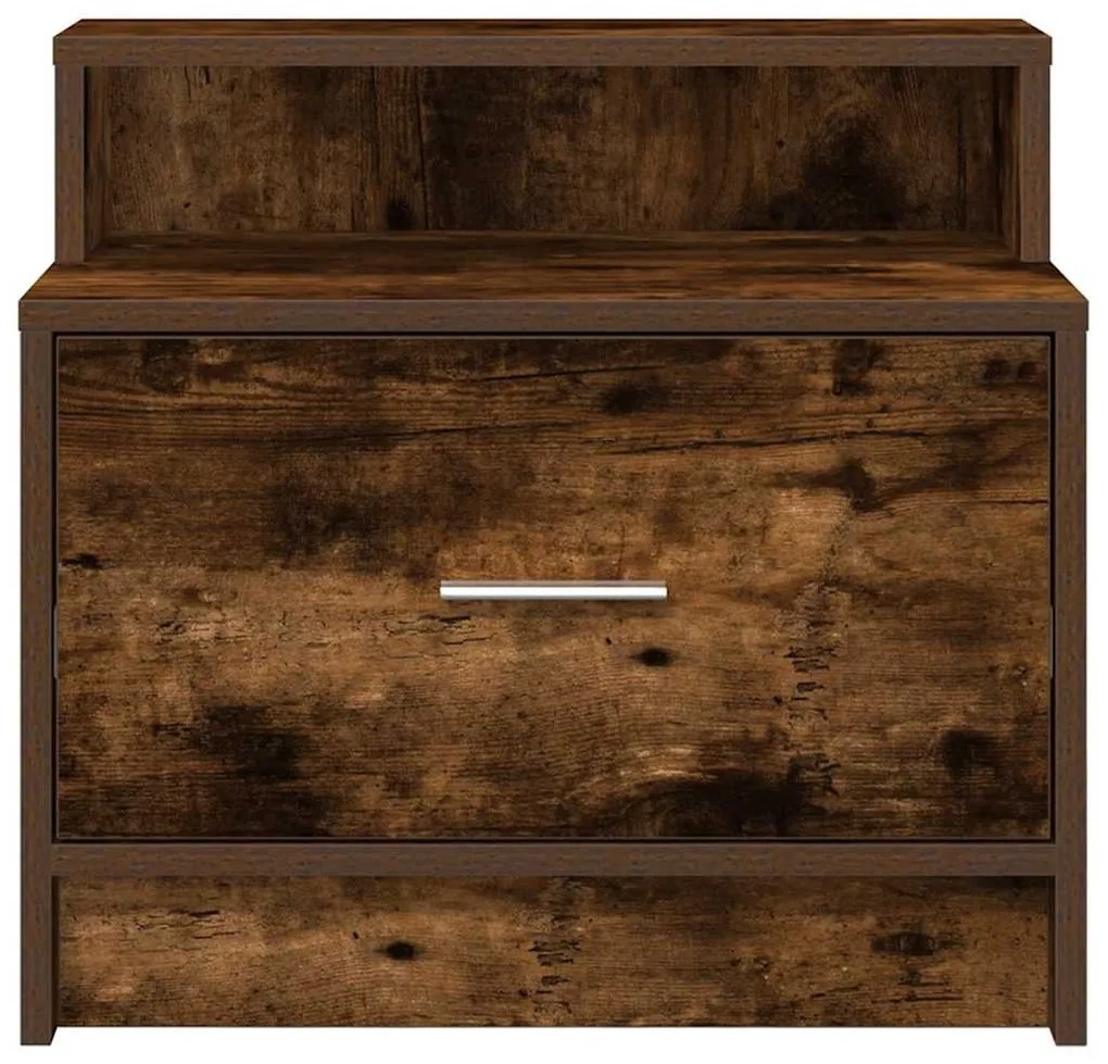 Éjjeliszekrények fiókos 2 db füstölt tölgy 51 x 31 x 47 cm