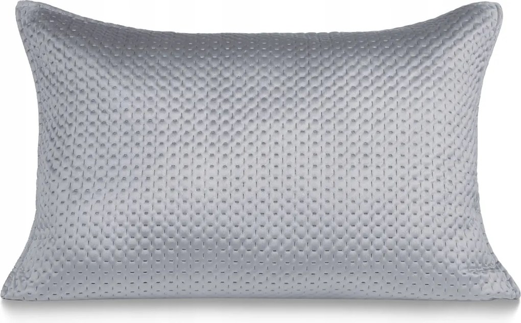 Dekoratív párnahuzat Maya 50x70 velúr steppelt szürke