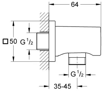 GROHE 27076000 - RAINSHOWER falikönyök, fényes króm