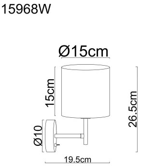 Globo 15968W - Fali lámpatest DELEON 1xE14/40W/230V