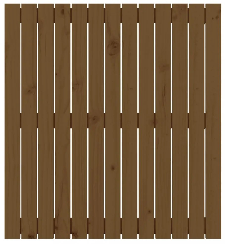mézbarna tömör fenyőfa fali fejtámla 82,5x3x90 cm