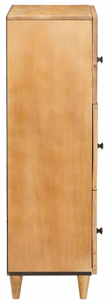 Magasfiú polcokkal Világosbarna 40 x 33 x 110 cm tömör mangófa