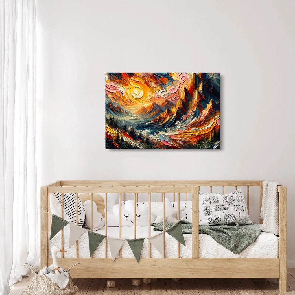 Kép - Hegyek, melyeket napfény ölel (90x60 cm)