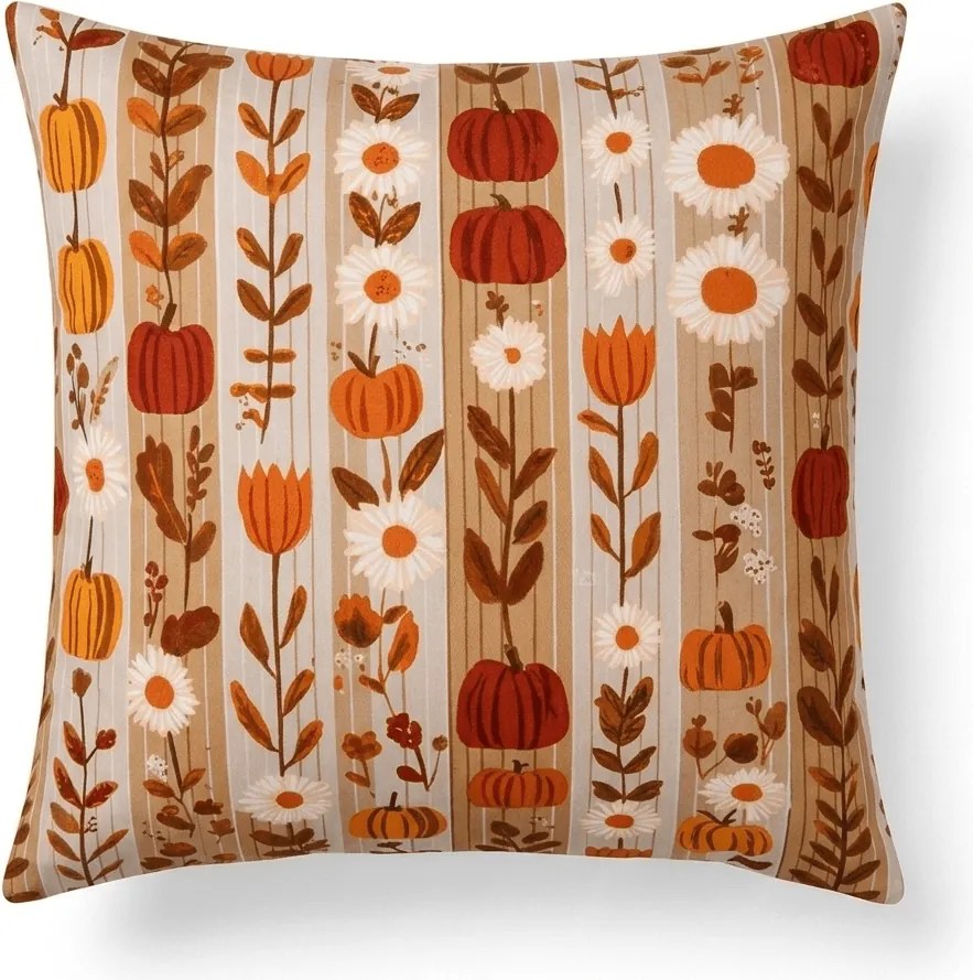 Mikroszálas párnahuzat PUMPKIN STRIPES 45x45 cm, színes