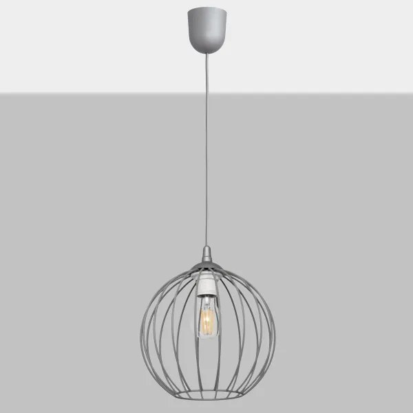 Csillár zsinóron MERCURE 1xE27/15W/230V szürke