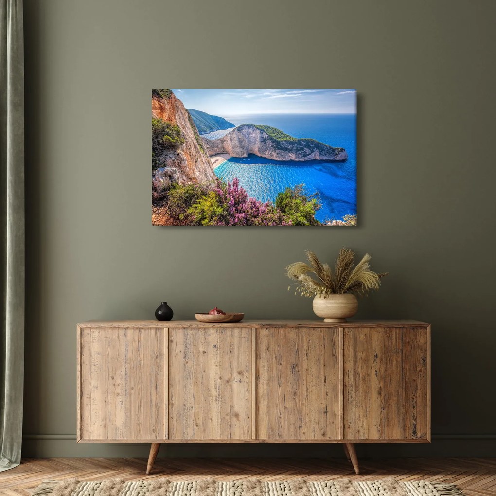 Kép - Navagio strand, Görögország (90x60 cm)