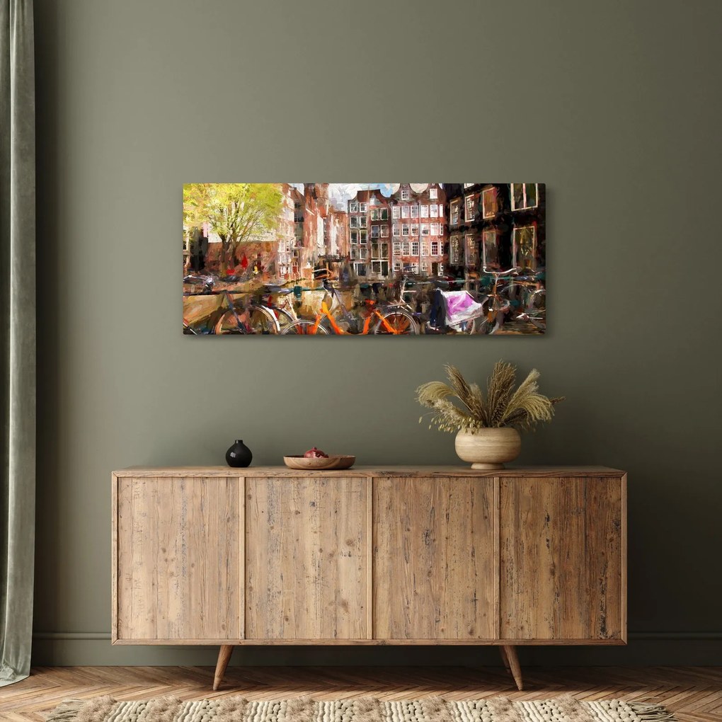 Kép - Amszterdam, festészet (120x50 cm)