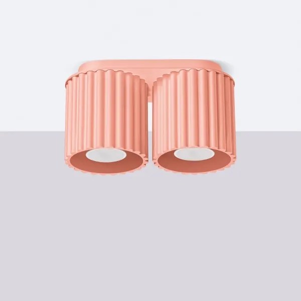 Sollux SL.1825 - AURA spotlámpa 2xGU10/10W/230V rózsaszín