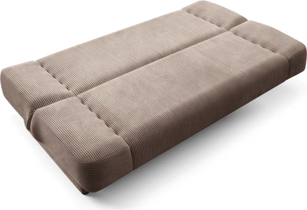 Ágyazható kanapé bézs színben, kordbársony kárpittal PIANO