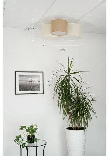 Brilagi - Mennyezeti lámpa SPIDER 3xE27/15W/230V bézs/krém