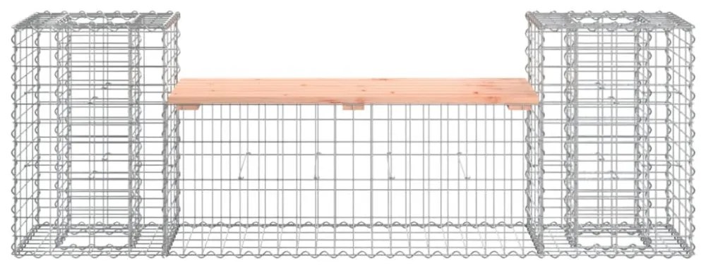 tömör duglászfenyő gabion kerti pad 183x41x60,5 cm