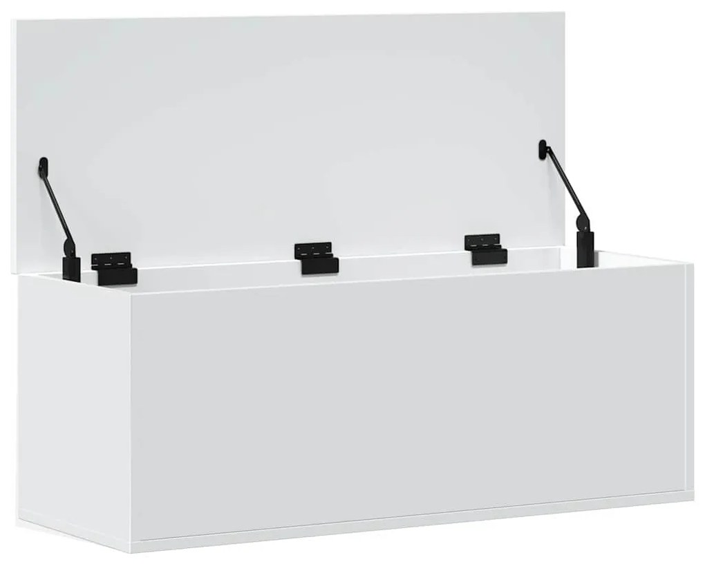 fehér szerelt fa tárolóláda 90 x 35 x 35 cm