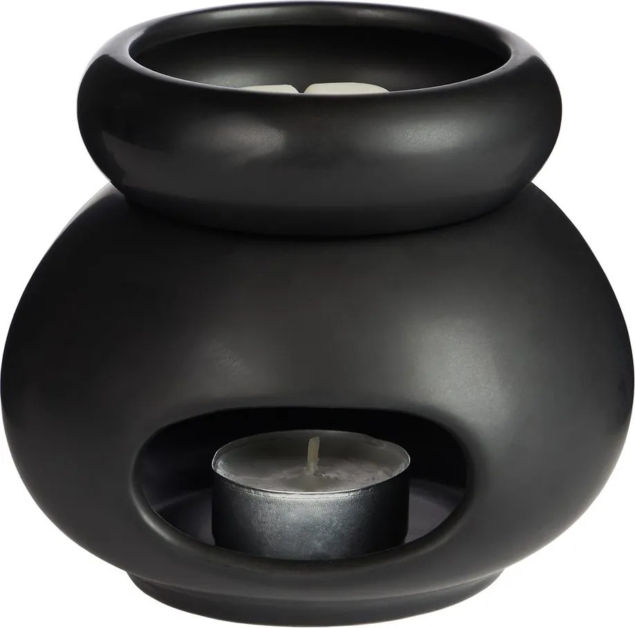 AMBIANCE porcelán aromalámpa, fekete