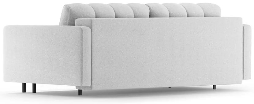 Világosszürke kinyitható tárolóhelyes kanapé 222 cm Bali – Cosmopolitan Design