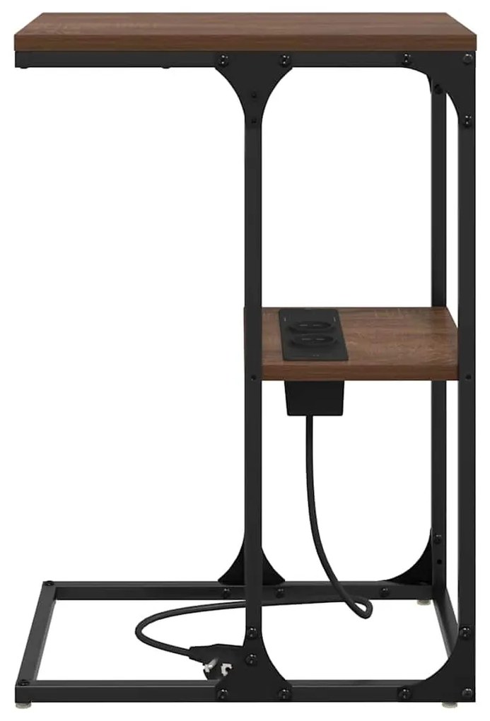 Éjjeli asztal Barna tölgy 41.5 x 26 x 60.5 cm Faanyag