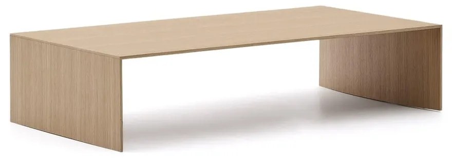 Világos natúr színű dohányzóasztal tölgyfa dekorral 70x140 cm Litto – Kave Home